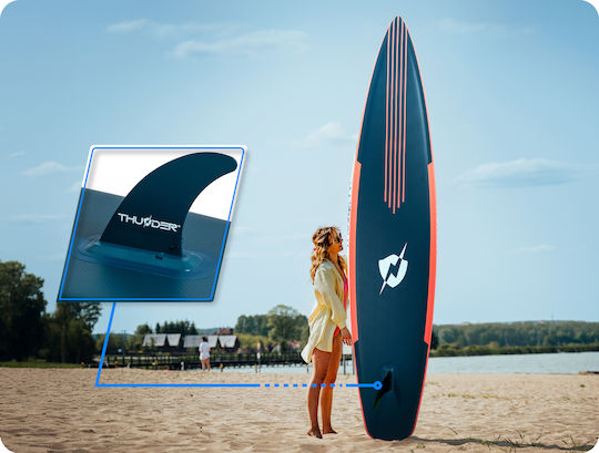 Thunder MISTY Φουσκωτή Σανίδα SUP / Kayak με Μήκος 3.65m Μπλε