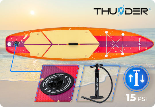 Thunder Inflatable SUP Board 320cm Gonflabilă Placă SUP cu Lungime 3.2m Portocaliu