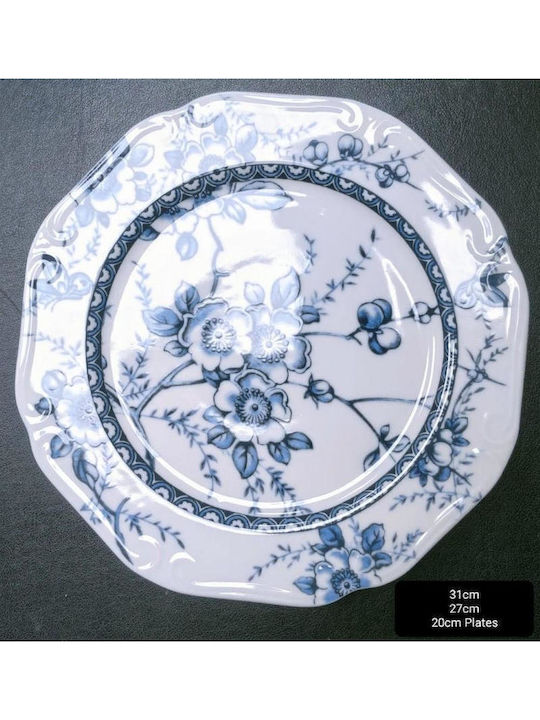 Oriana Ferelli Plate Shallow Blue with Diameter 31cm