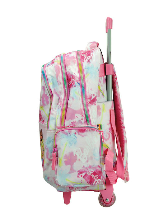 Gim Barbie Paints School Trolley Bag Elementary With Water Bottle Holder Pink 27L 35 x 20 x 46cm 2021