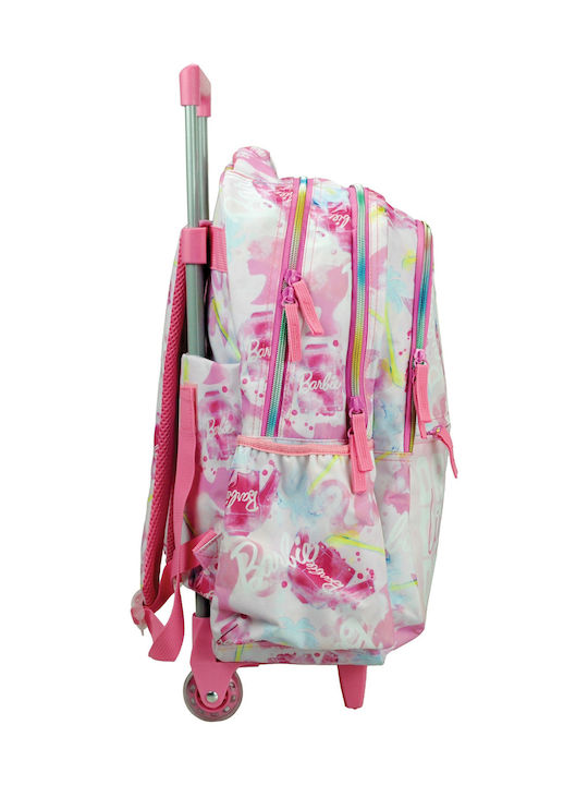 Gim Barbie Paints School Trolley Bag Elementary With Water Bottle Holder Pink 27L 35 x 20 x 46cm 2021