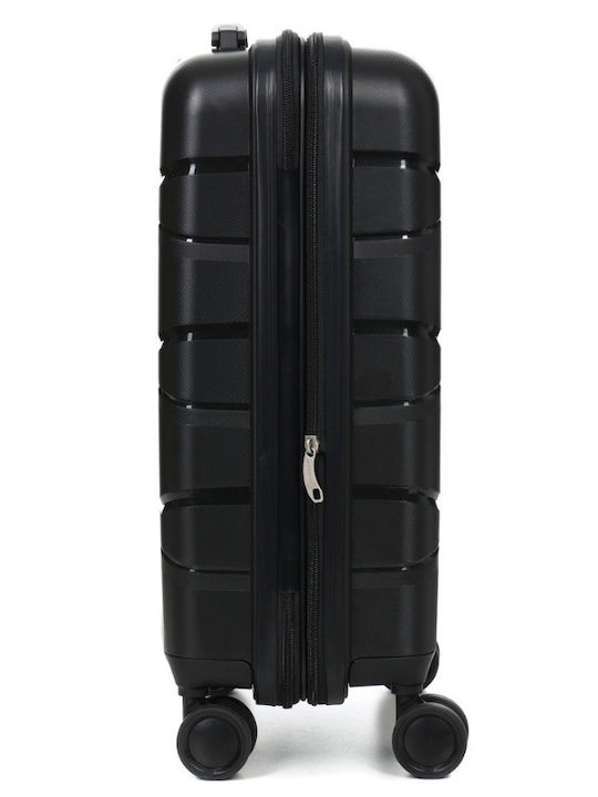 WORLDLINE Kabinenreisekoffer Hartschalen Black mit 4 Räder Höhe 55cm