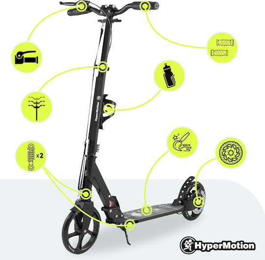 HyperMotion Kinderroller Klappbar Skyline 2-Rad für 6+ Jahre Jahre Schwarz