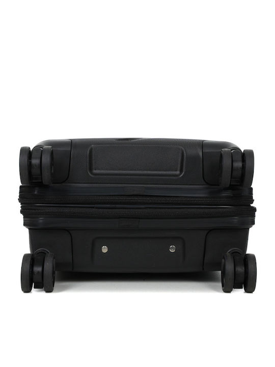 WORLDLINE Kabinenreisekoffer Hartschalen Black mit 4 Räder Höhe 55cm