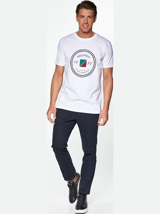 Redgreen T-shirt Print Circle Rope White