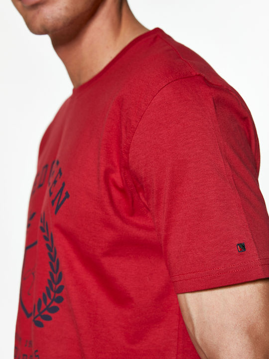 Redgreen T-shirt Τύπωμα Nordic Roots Κόκκινο