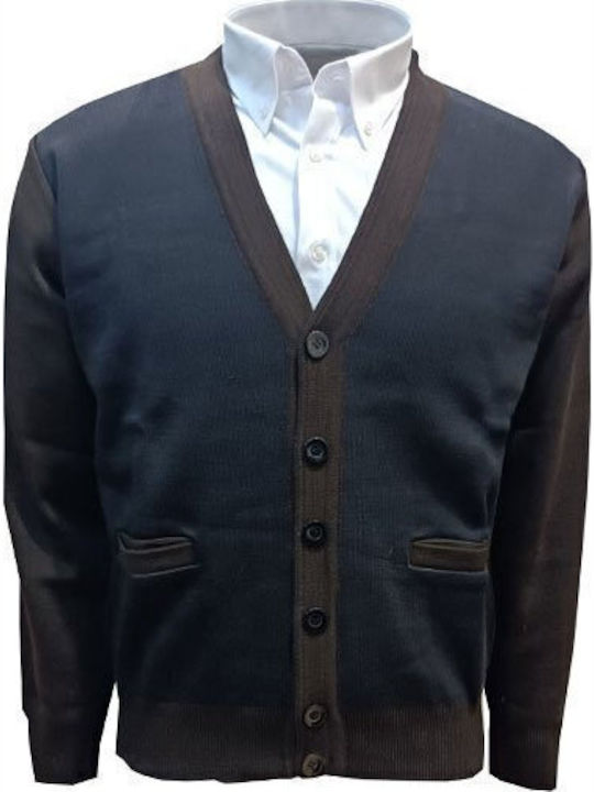 Valentino Knitted Cardigan Buttons Veldino Compoze Blue