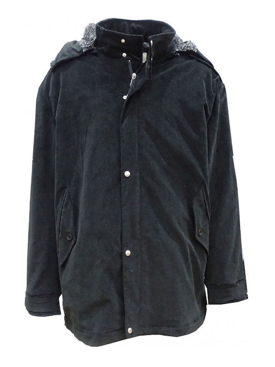 Blue Lake Μπουφάν Parkas Μοντγκόμερι Παλτό Blue Lake Suet Μαύρο