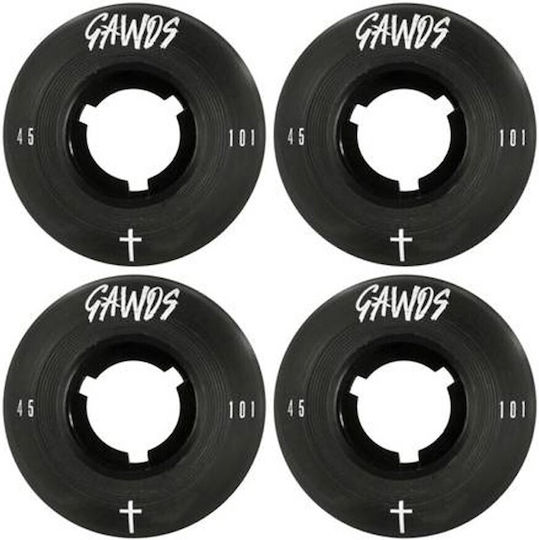 Gawds Männer Gawds Antirocker Pro Aggressive Grind Räder 4er-Pack 45mm/101a Schwarze