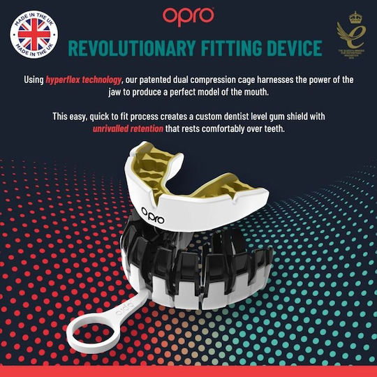 Mouth Guard Opro Instant Custom Fit Teeth Black Silver