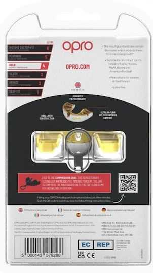 Mouth Guard Opro Gold Edition V2 Self Fit White Gold