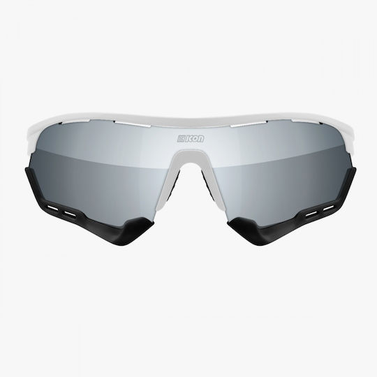 Γυαλιά Ποδηλασίας Scicon Aerotech Xl White Gloss Frame – Multimirror Silver Lens