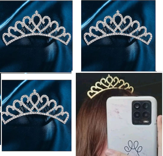 Bridal Comb Rhinestones Crystals Hearts Length 11cm Height 3.50cm