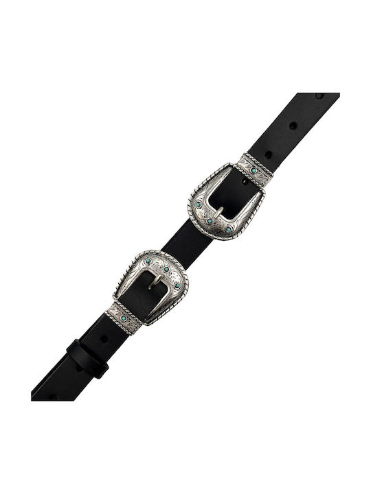 Curea Dama Handmade Country 2 Catarame Piele Naturala