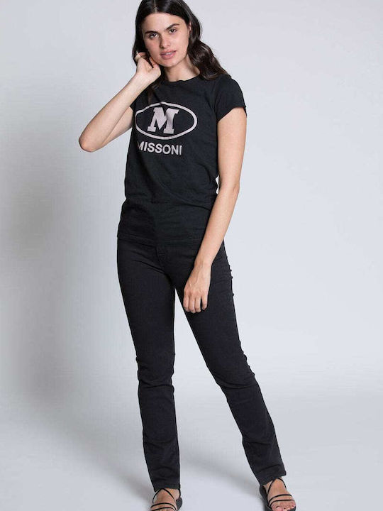 M Missoni Μαύρο Logo T-shirt