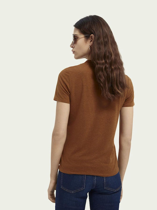Scotch & Soda Linen V-neck T-shirt Ταμπα Scotch & Soda Linen V-neck T-shirt Ταμπα