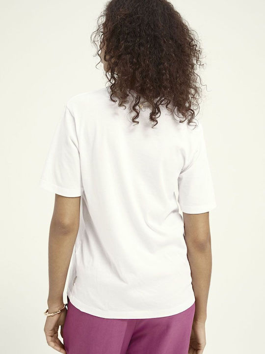 Scotch & Soda Grfaphic Organic Cotton T-shirt Λευκο Scotch & Soda Grfaphic Organic Cotton T-shirt Λευκο