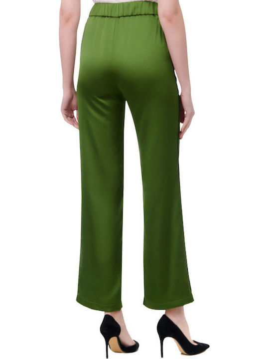 Liu Jo Jeans Waist Raso Bellissimo Women's Green Pants Liu Jo Jeans Waist Raso Bellissimo Women's Green Pants