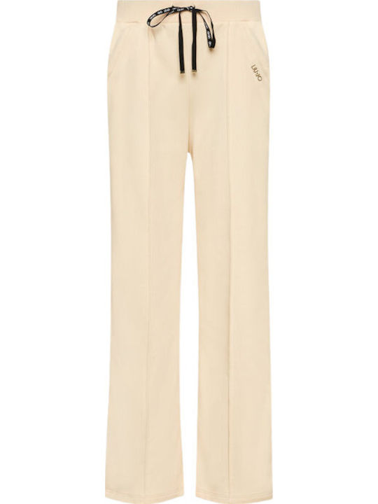 Liu Jo Sport Ta2f09 Sweatshirt Cotton Polyester Women's Trousers Ecru