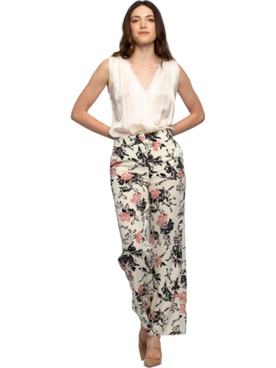 Kocca Font.rosa/beige Maranarra Pantalone F1091 Γυναικείο