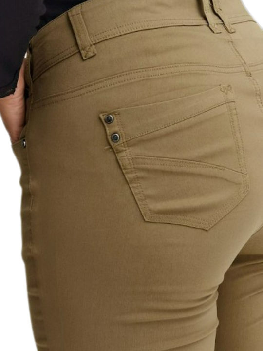 Fransa Trousers Casual Fpzalin Pa 2 Green Khaki Γυναικείο