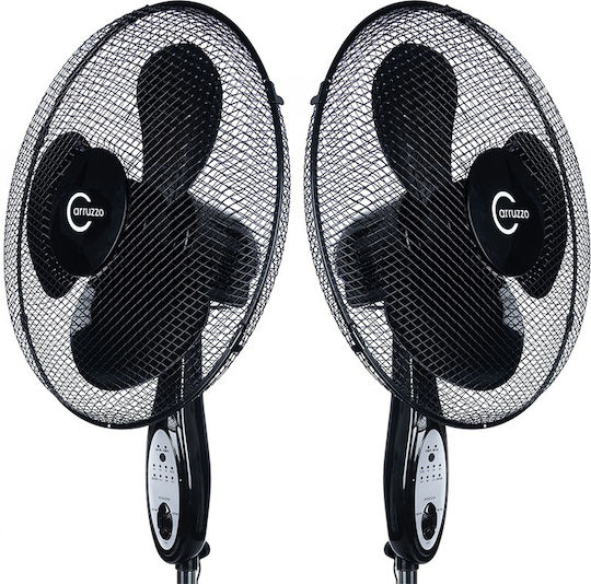 Carruzzo Ανεμιστήρας Ορθοστάτης 40W Διαμέτρου 44cm με Τηλεχειριστήριο Κίτρινος