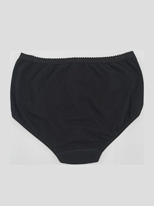Women's Briefs 3/4 Wide Elastic Classic Fay Lingerie 3 Pack Black 285