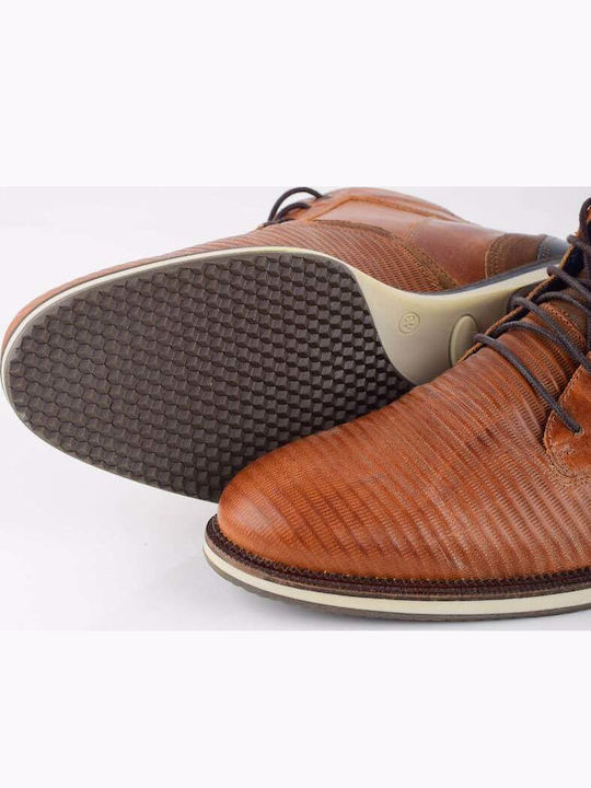 Giacomo Carlo Boot Tabac Brown Laces Blue Details Regular Fit Js 4593-2.tobacco