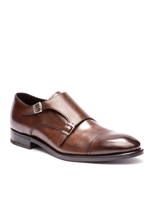 Henderson Handgefertigte Lederne Herrenschuhe Doppel-Angraffa Braun 0325721439/braun