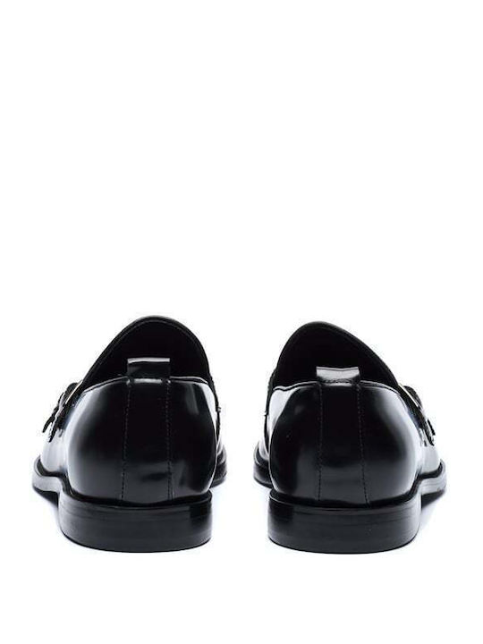 Versace 19.69 Abbigliamento Sportivo Spl Men's Loafer Leather Black Soft Insole Anti-Slip Insole 100% Leather Yo Ys024-87.black