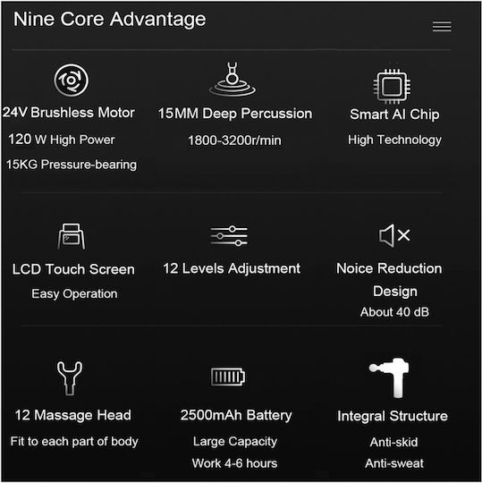 iFuture Arme de masaj pentru gât, cap & corp cu vibrație