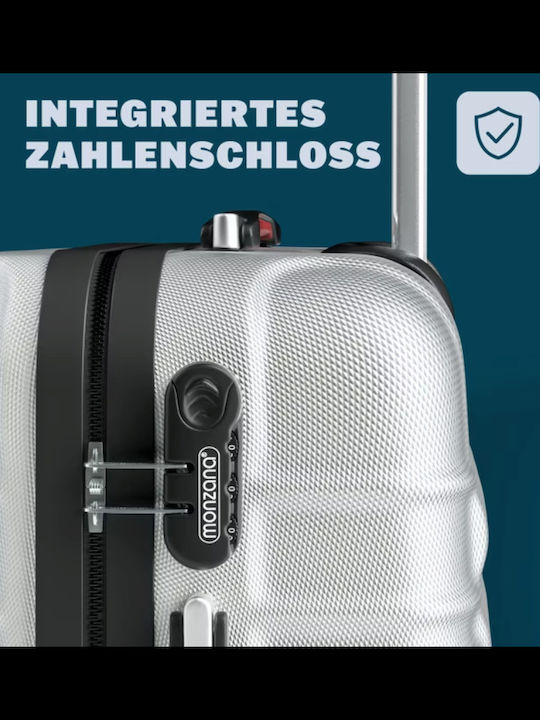 Monzana Valize De Călătorie Tough Argintii Cu 4 Roți Set 4 Buc