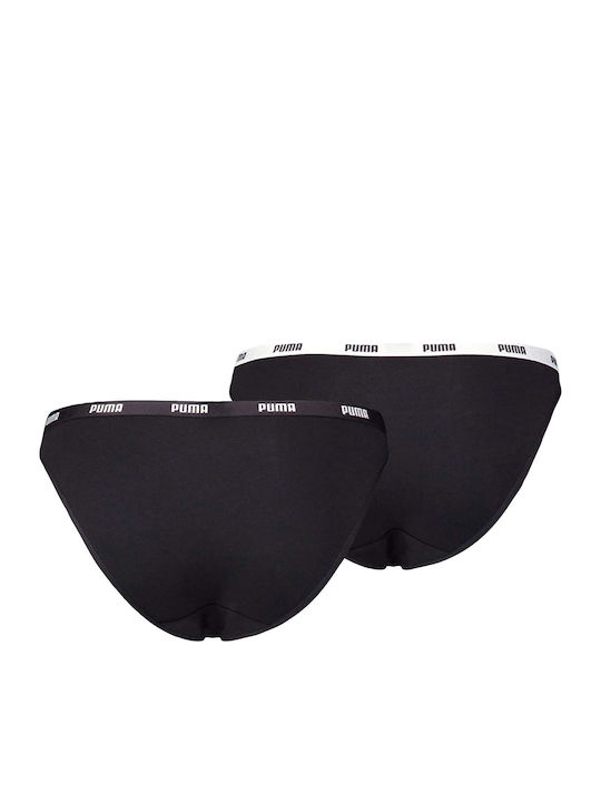 Βαμβακερά Γυναικεία Slip 2Pack Μαύρα