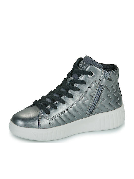 J Mikiroshi Anatomische Kinderstiefel mit Reissverschluss Silber