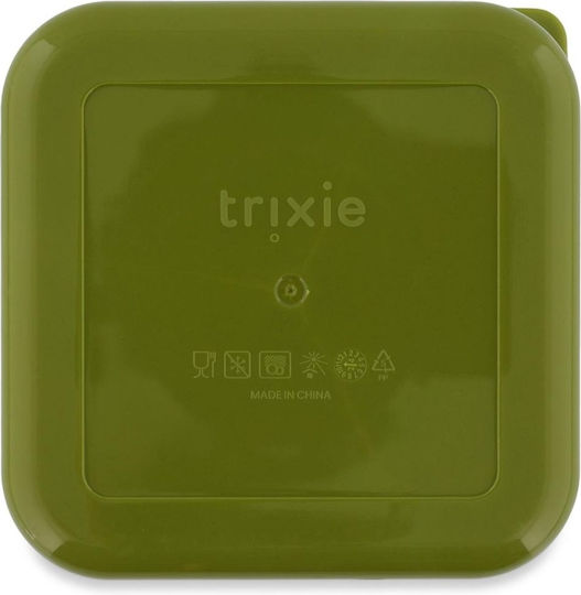 Trixie Nesting Snack Box Πλαστικό Παιδικό Σετ Φαγητού Δεινόσαυροι Πράσινο 11.5 x 11.5 x 6.5εκ.