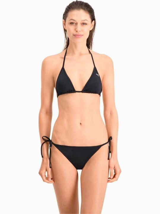 Bikini Slip με Κορδονάκια Μαύρο
