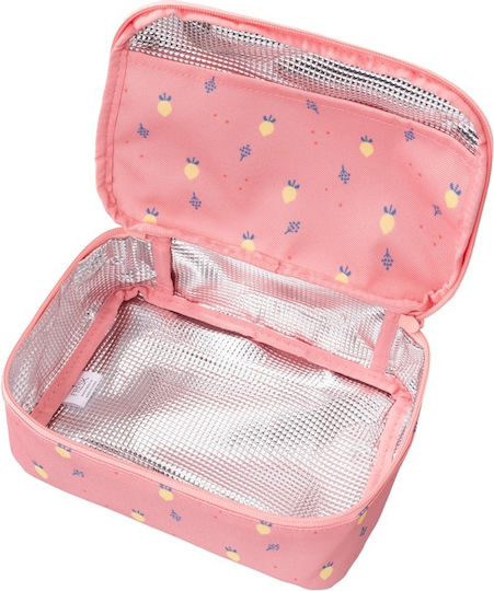 Fresk Kids' Insulated Lunch Bag Handbag Pink 15x24cm