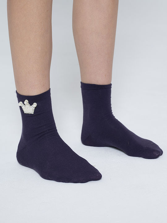 Kids' Ankle Socks Purple