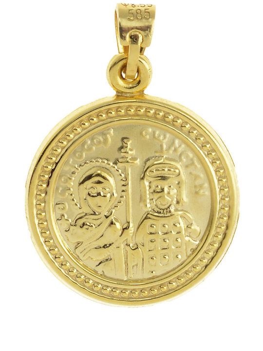 Senzio Belibasakis Halskette Konstantin Amulett aus Gold 14K