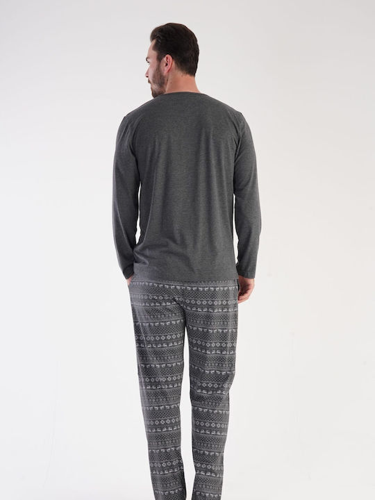 Men's Summer Pajamas Set Gray