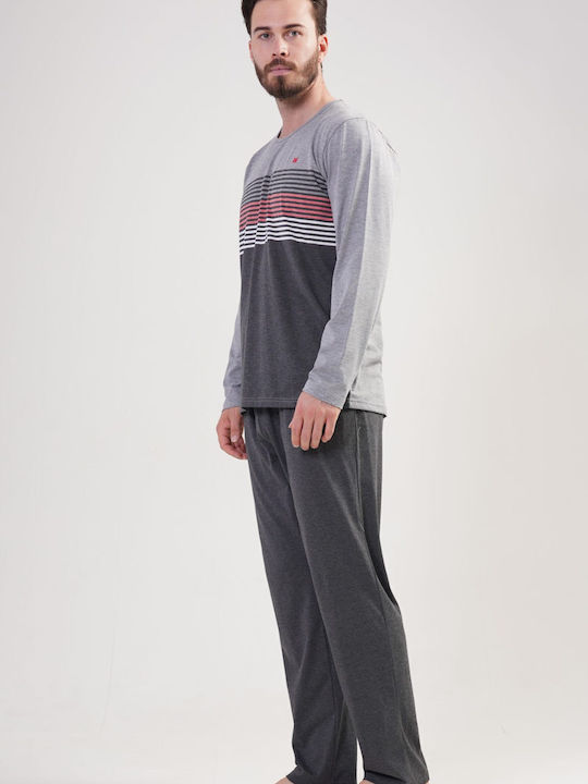 Summer Men's Cotton Pajama Anthracite