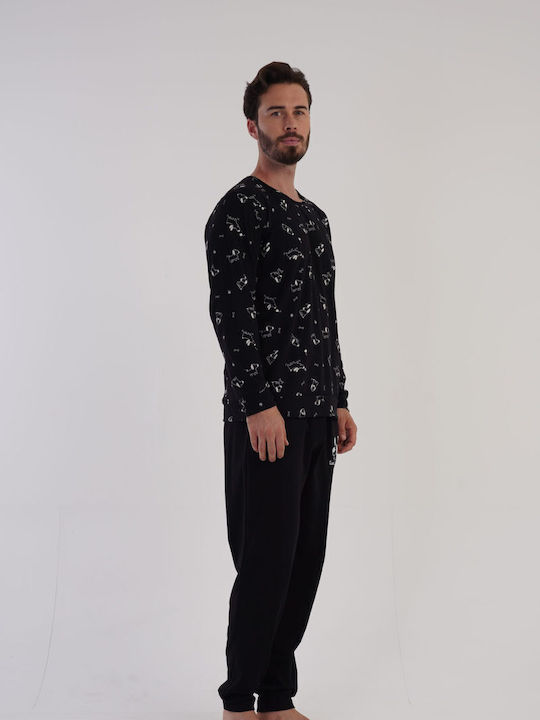 Summer Men's Cotton Pyjama Black