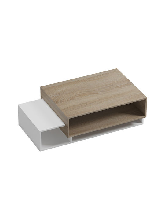 Rectangular Central Coffee Table Dekost Wooden Sonoma White W105xD50xH32cm