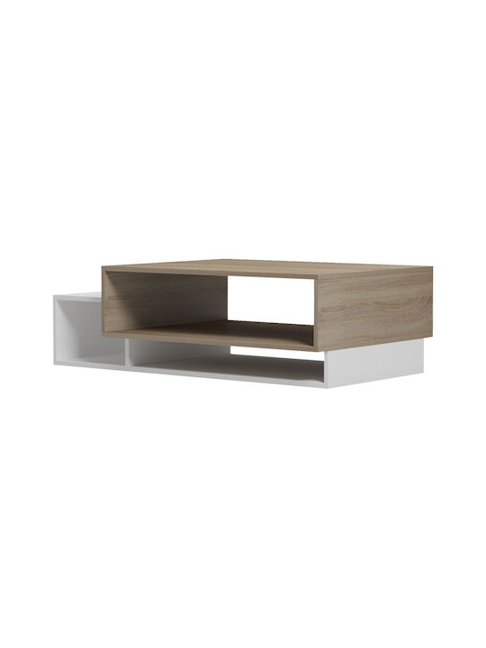 Rectangular Central Coffee Table Dekost Wooden Sonoma White W105xD50xH32cm