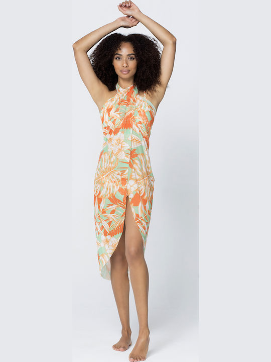 Damen Kaftan Strand Lime