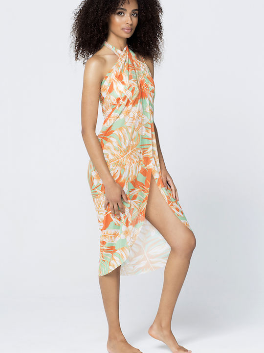 Damen Kaftan Strand Lime