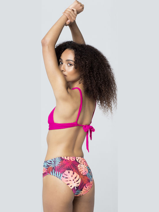 Bikini-Set Blumen Fuchsia