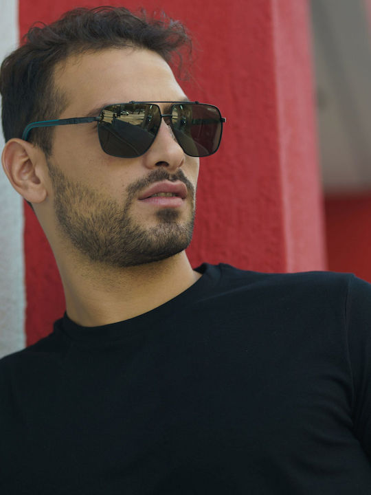 Ghetto Men's Sunglasses with Green Frame and Green Lens