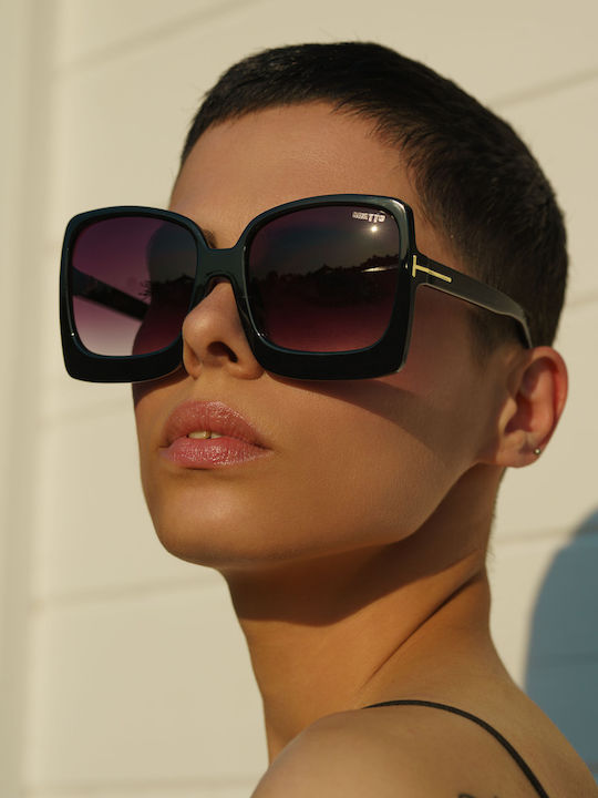 Ghetto Women's Sunglasses with Black Frame and Black Lens K32306 Black