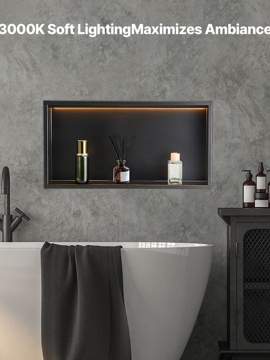 Vevor Corner Wall Mounted Bathroom Shelf Metallic White